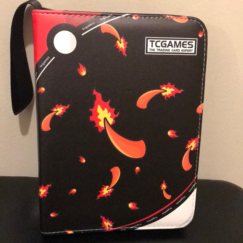 TCGames Black and Red Wristlet Trading Card Binder/Holds up to 400 cards